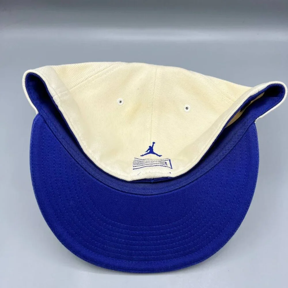 Air Jordan J11 Hat Men 7 5/8 White‎ Blue Jumpman Fitted Cap
